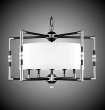  CH3703-32G-ST-PG - 5 Light Magro Drum Shade Chandelier